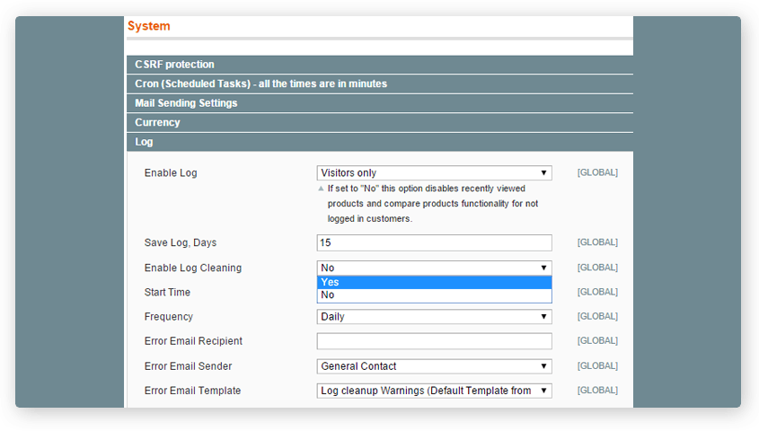 Cleaning Drop Down List